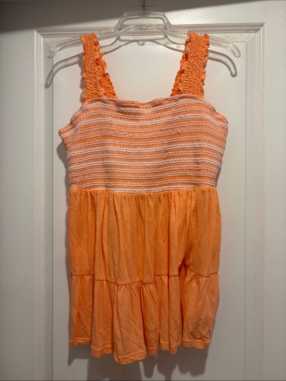torrid Orange Crochet Strap Tiered Tank